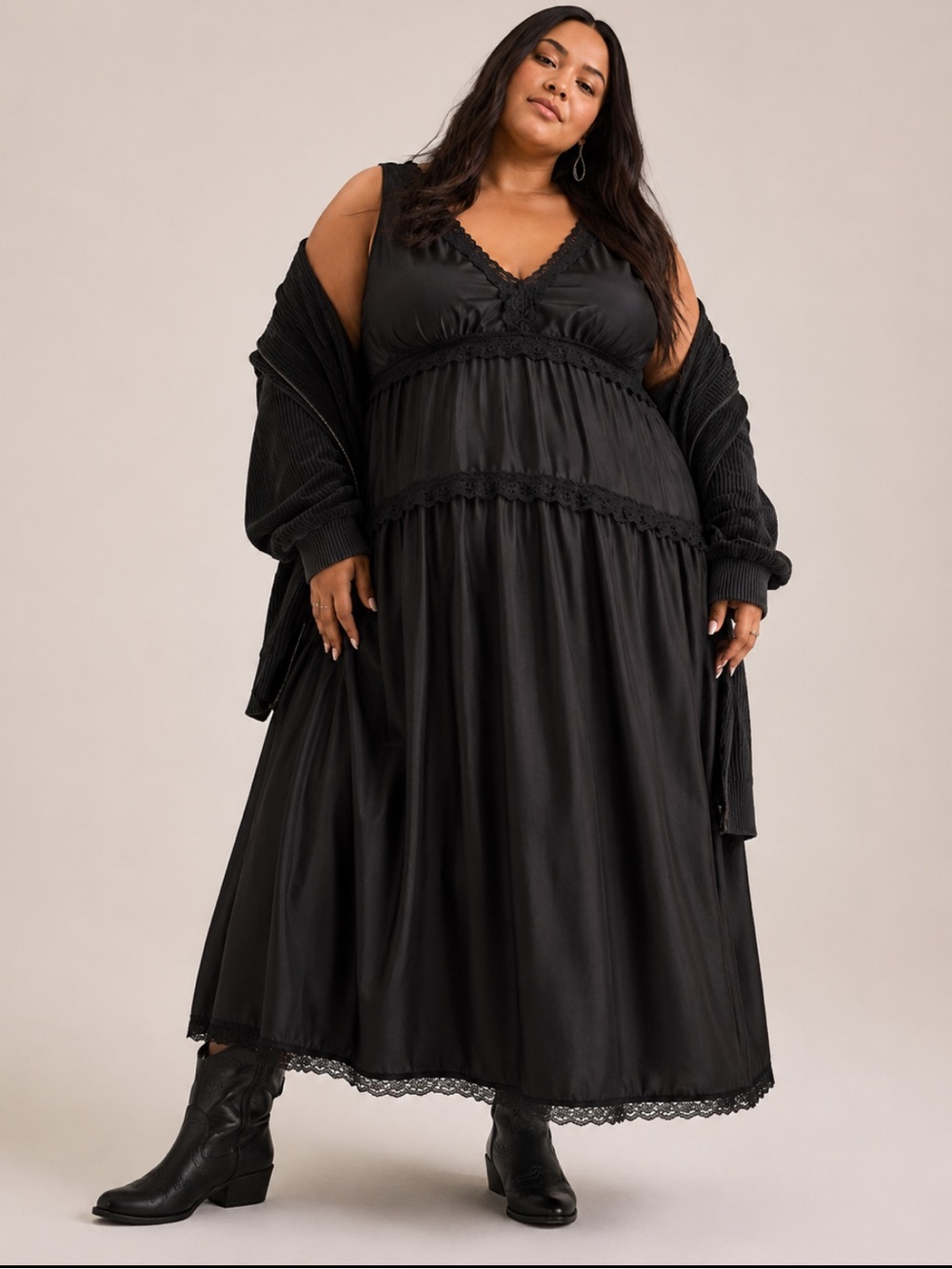 Torrid FESTI  Lace Trim Maxi Dress 6X NWT